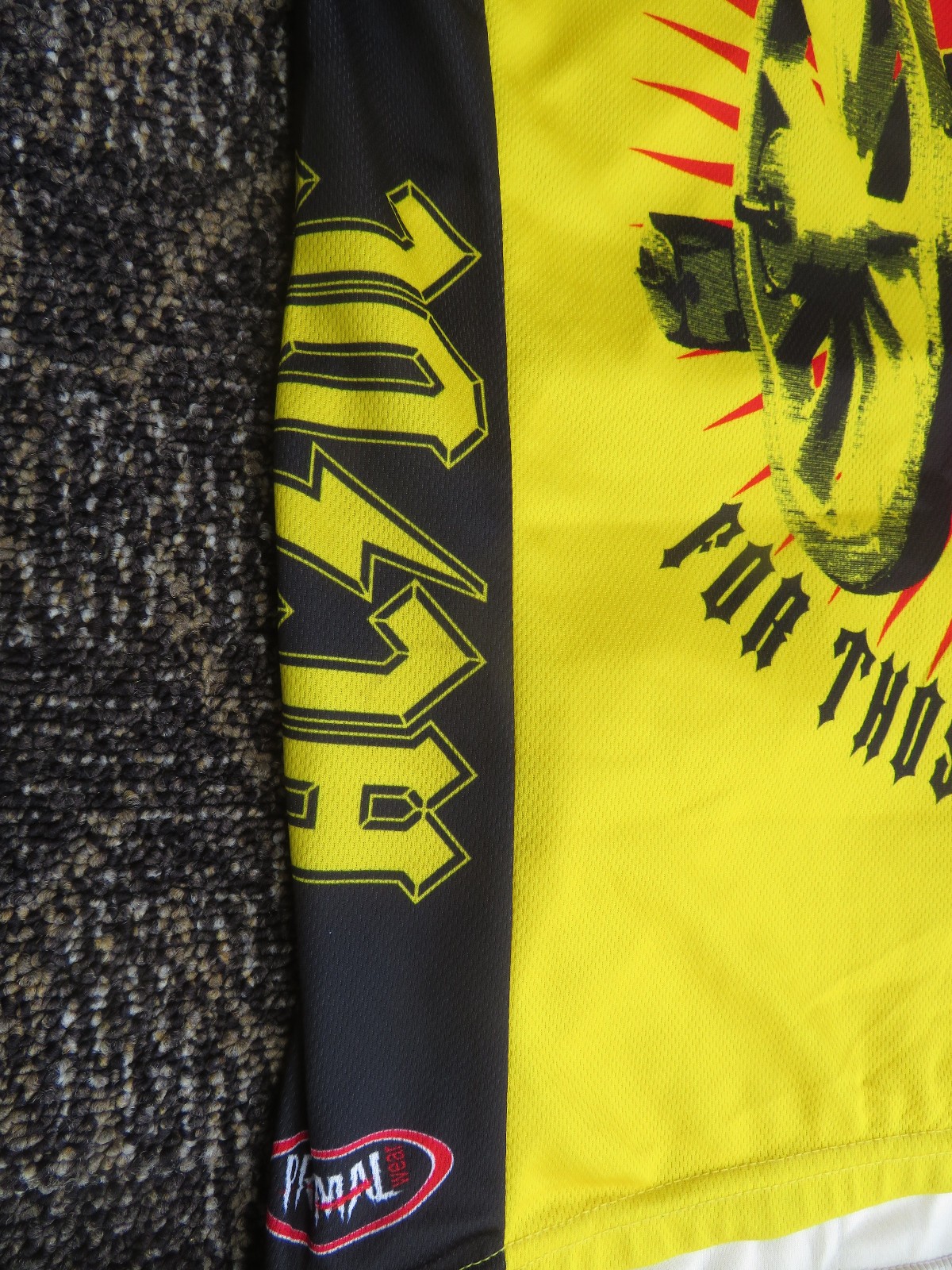 Vintage AC/DC Primal Wear Men’s Bicycle Cycling Jersey 80s Rock Band Spellout XL