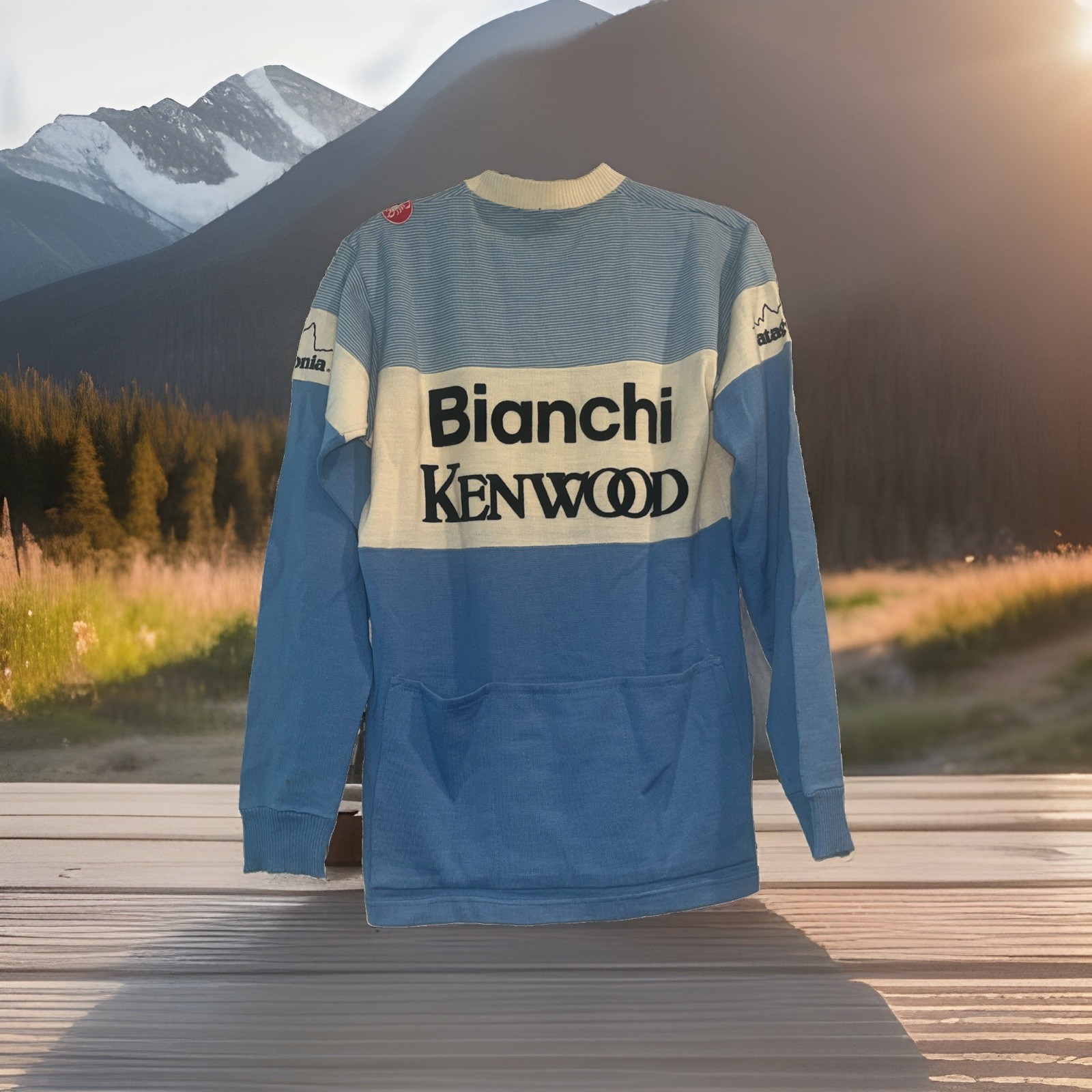 Castelli Blanchi Kenwood Wool Cycling Jersey Patagonia 80’s Made In Italy Sz 4