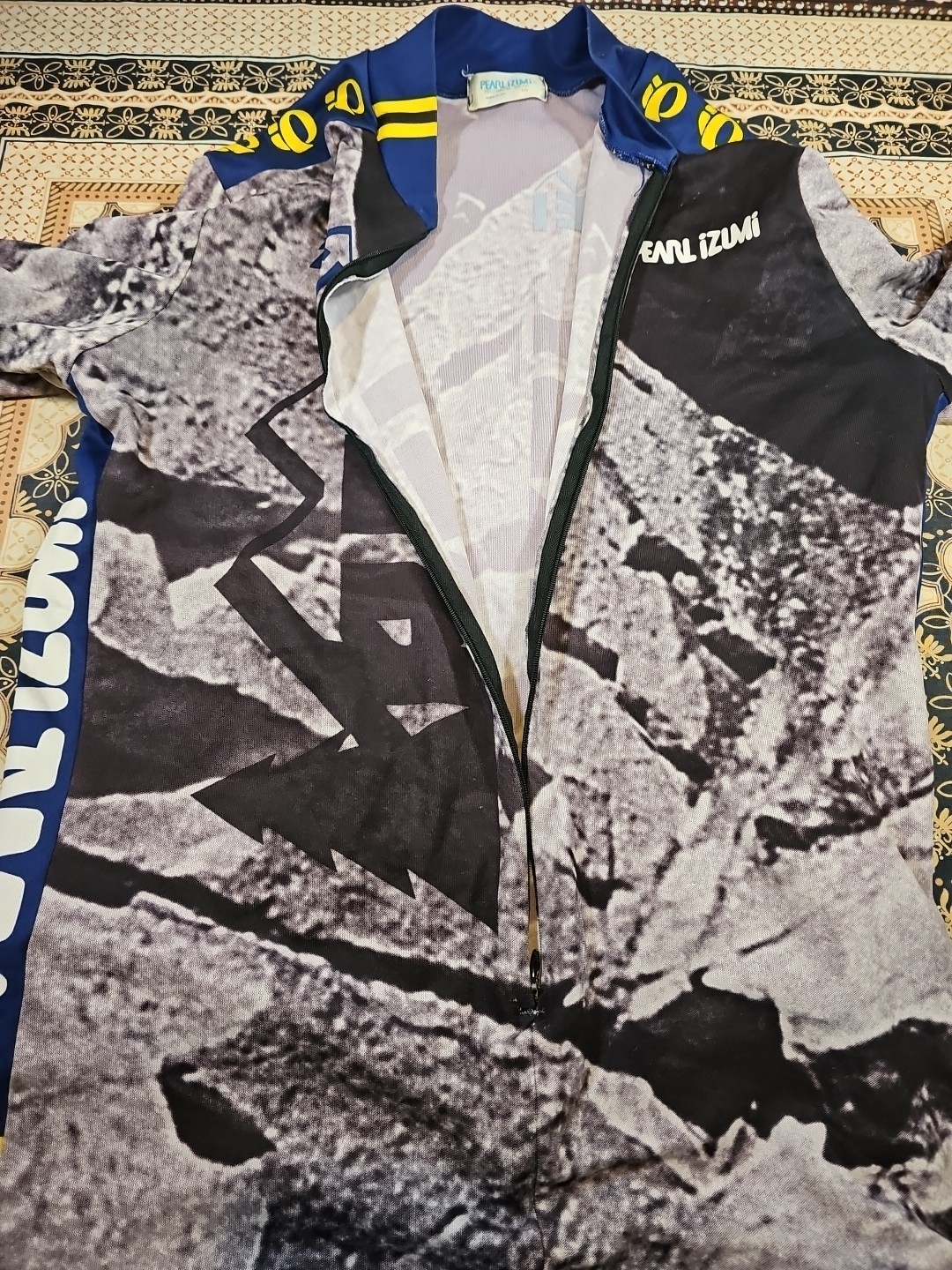 RARE 1990s VTG PEARL IZUMI / REI 3/4-Zip Cycling MTB Jersey MADE IN USA Large