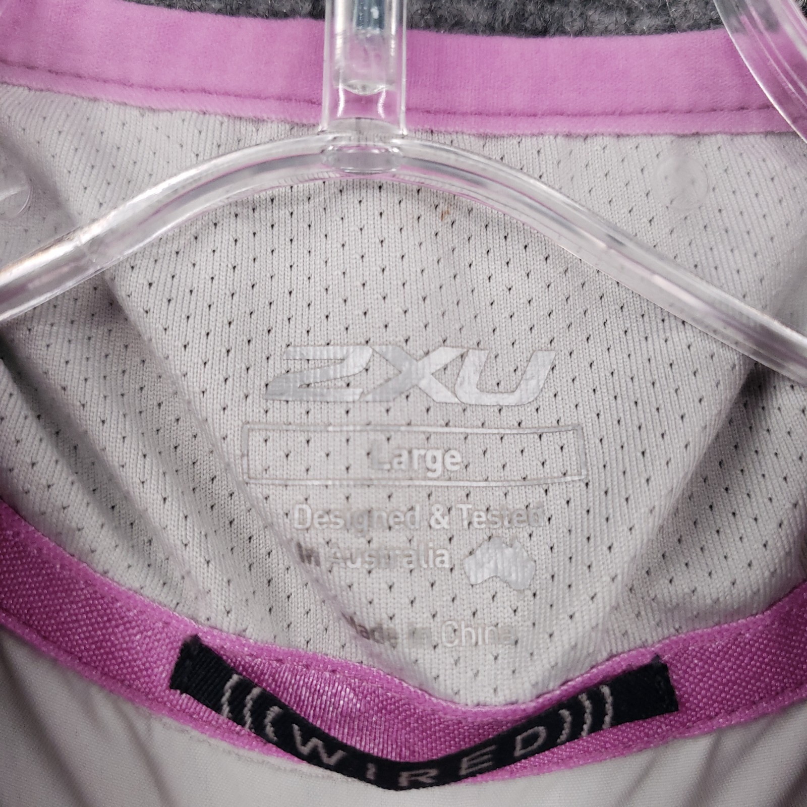 2XU Cycling Jersey Womens L Large Gray Wired Full Zip Sleeveless Bike Top Mesh