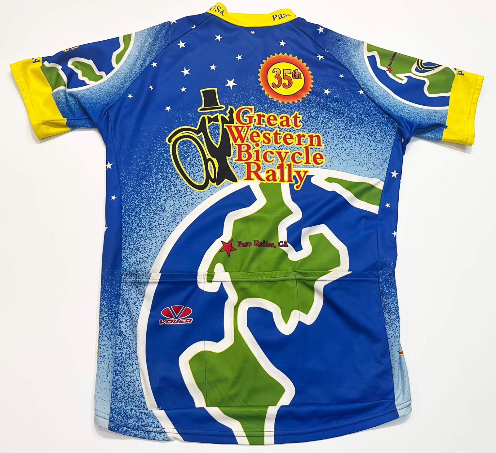 Voler 35th Great Western Bicycle Rally Full Zip Cycling Jersey Bike Shirt L USA