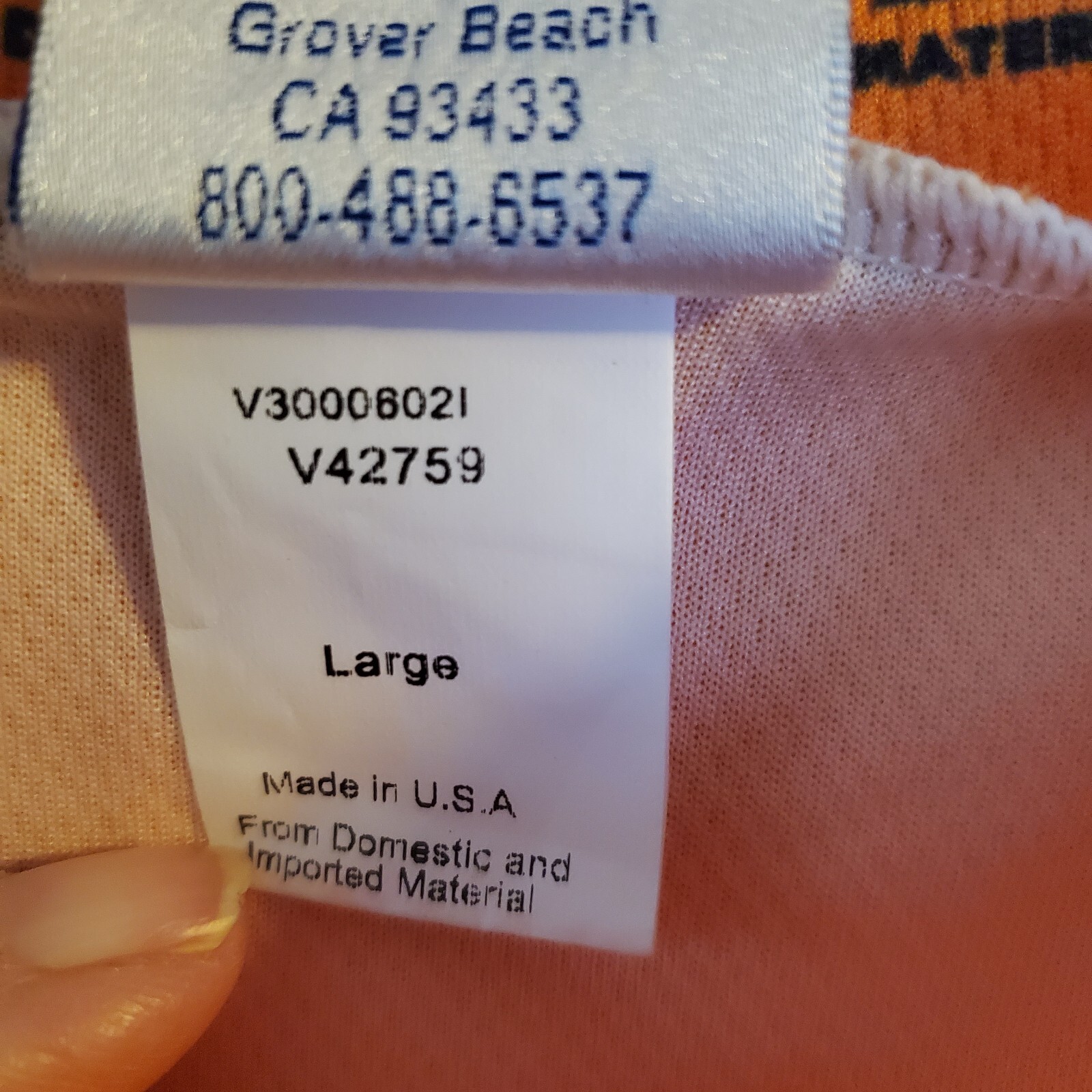 Voler Cycling Jersey Men’s Large Orange Full Zipper