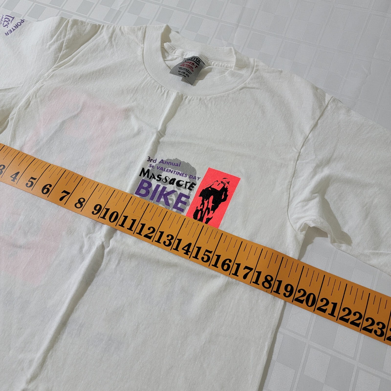 Vtg 1989 M Stedman USA Single Stitch St Valentines Day Massacre Bike Race Tshirt