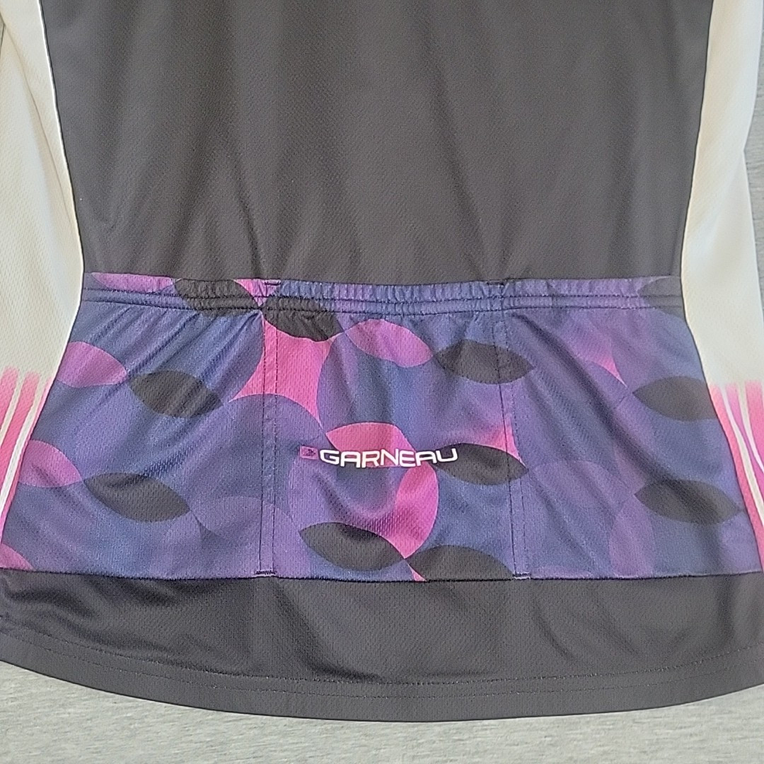 Louis Garneau Women’s XL Cycling Jersey Shirt Top Black White Pink Purple Navy
