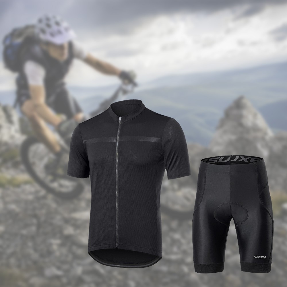 Men’s Bike Clothing Set Short Sleeve Breathable Cycle Jersey With Quick Dry SLFT