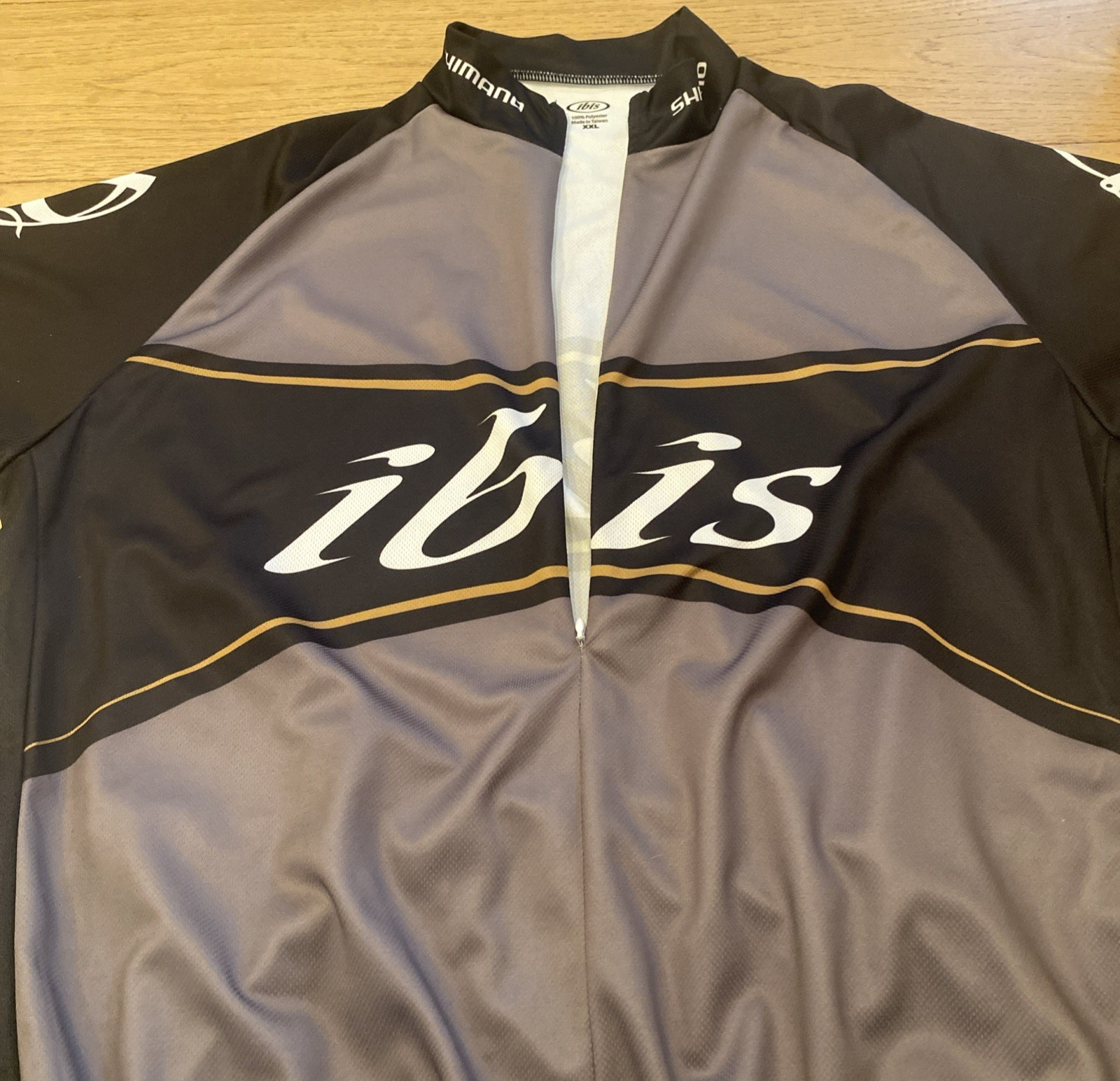 Ibis Men’s Cycling Jersey XXL, Fox Racing, Shimano, Black/Gray/Tan