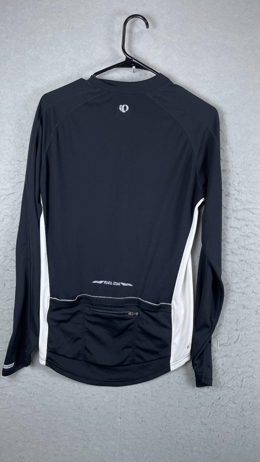 Pearl Izumi Thermal Cycling Jersey Mens Medium Black White Full Zip Bike Shirt