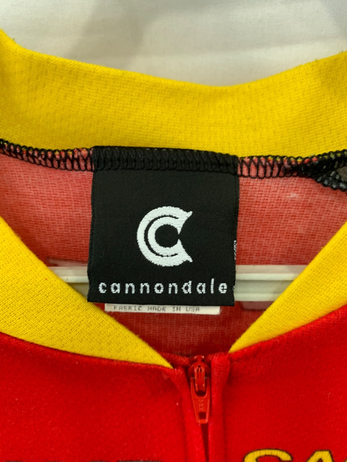 Vtge 90s Cannondale Volvo MTB Cycling Jersey Made in USA Mens L Red Yellow#244