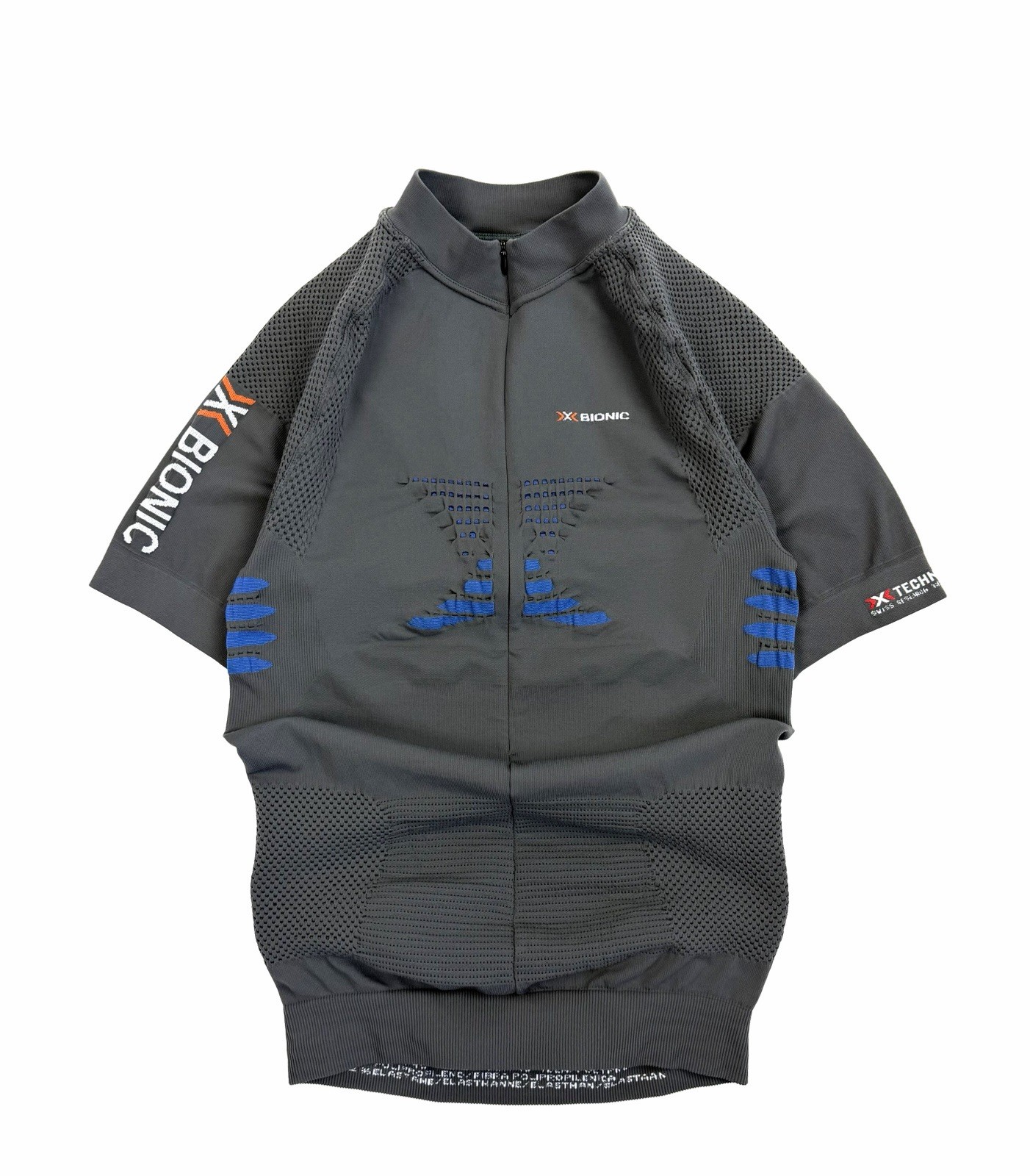 X-BIONIC Cycling Thermo Compression Short Sleeve Jersey 3/4 Zip Bike Wear Men XL