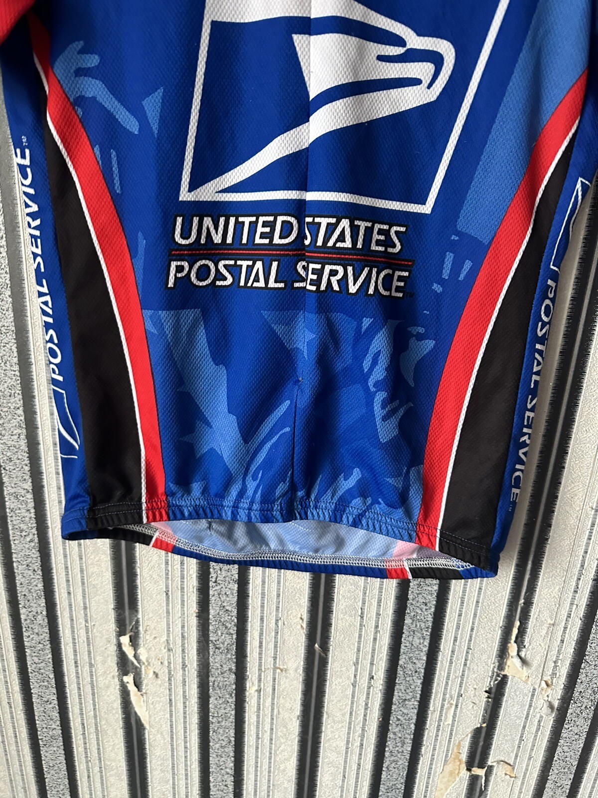 Pearl Izumi Cycling Jersey Adult Medium USPS Trek Lance Armstrong Full Zip Mens