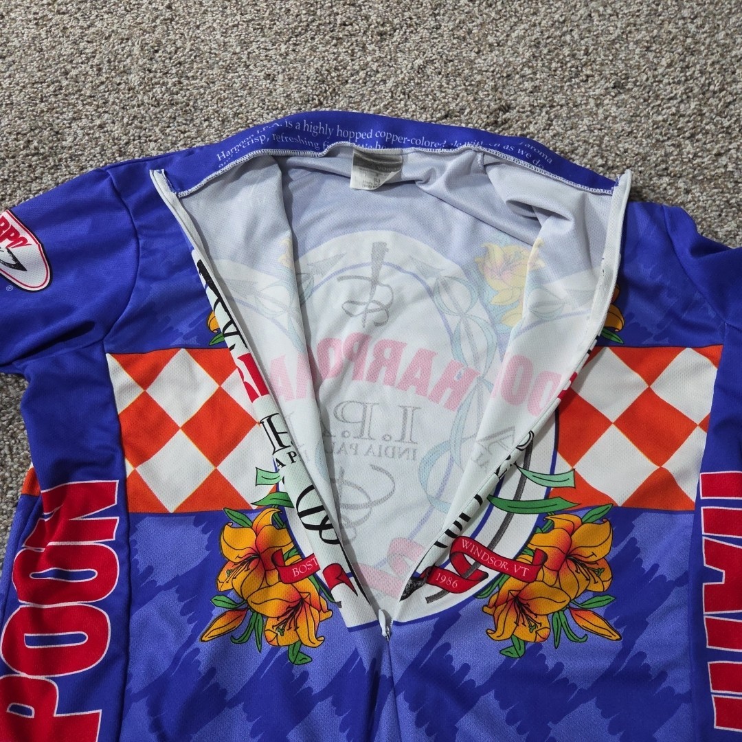VOmax Men’s Harpoon IPA Beer Bicycle Cycling Jersey Size L Made In USA
