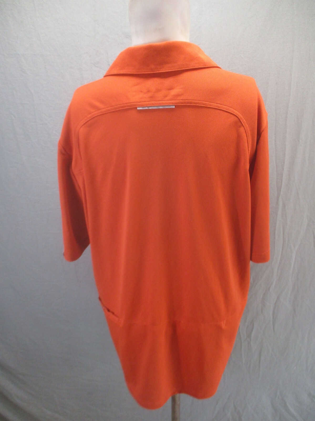 NOVARA Size XL Mens Orange 1/2 Snap Collar Short Sleeve Cycling Polo Shirt 468
