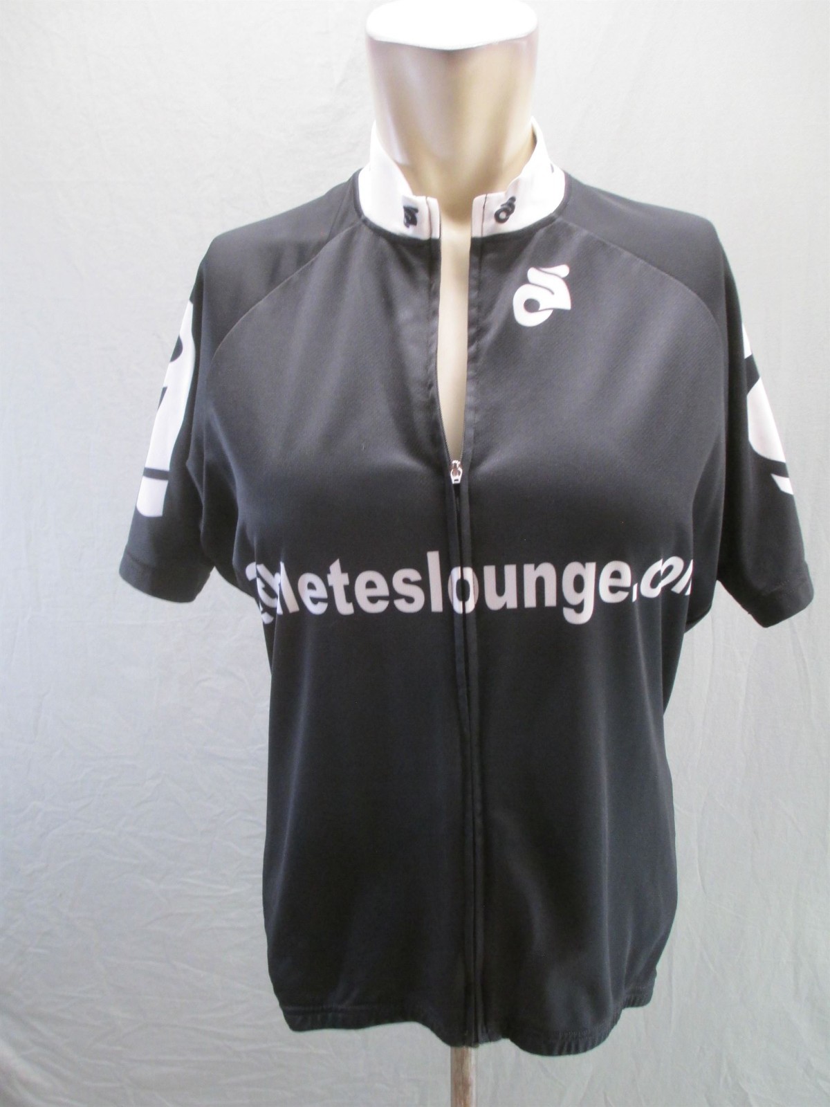 Champion Size XL Mens Black Cycling Compression Full Zip Short Sleeve Top 038