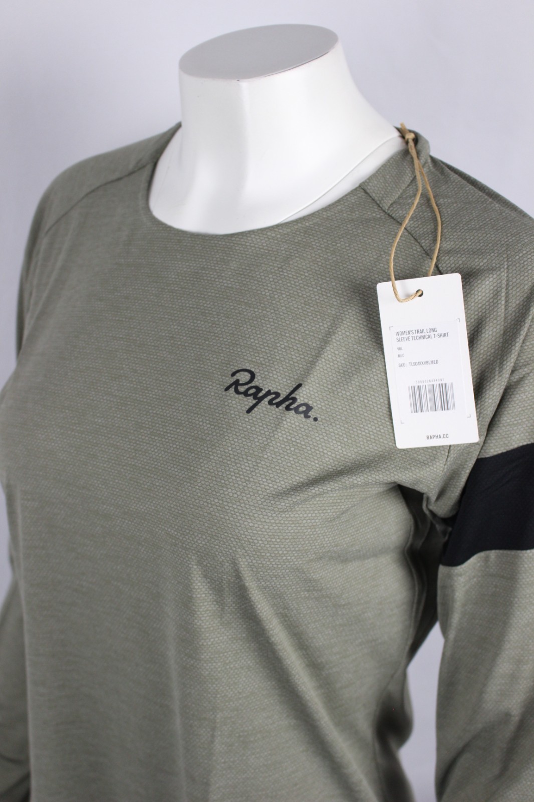 Rapha Women s Trail Long Sleeve Technical T Shirt Mountain Biking Khaki / Black