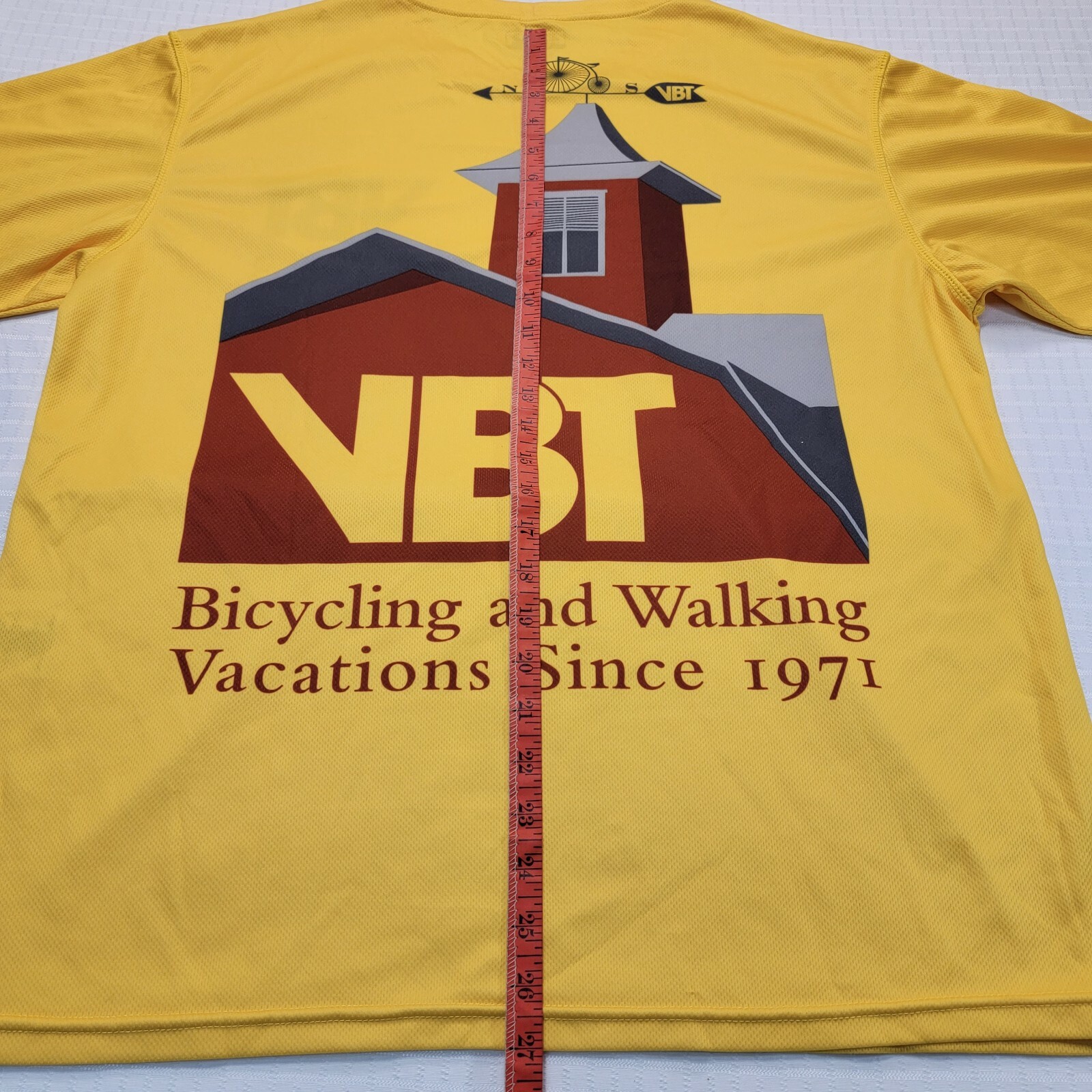 Louis Garneau Mens Yellow Short Sleeve Cycling 100% Polyester Shirt Size Large
