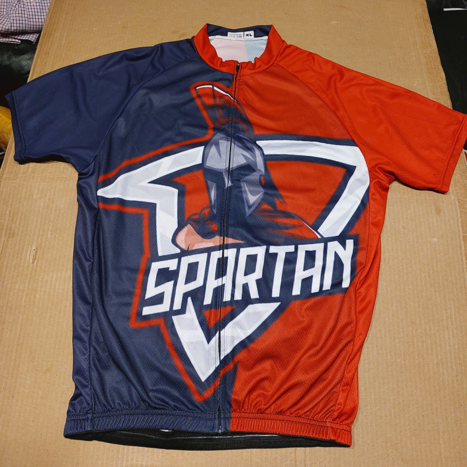 Men’s XL The 300 Spartan Leonidas Greek Warrior Cycling Bike Jersey 21″ Chest