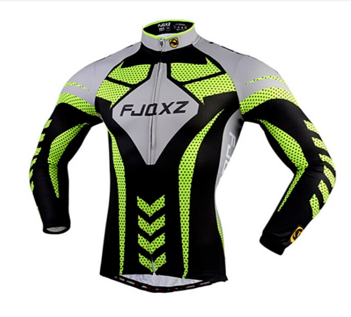 FJQXZ Men’s Long Sleeve Cycling Jersey with Tights 2XL
