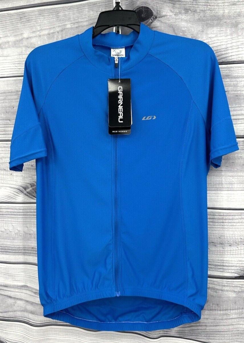 GARNEAU AIR FIT CYCLE JERSEY Men’s Size Medium BLUE SHORT SLEEVE CYCLING
