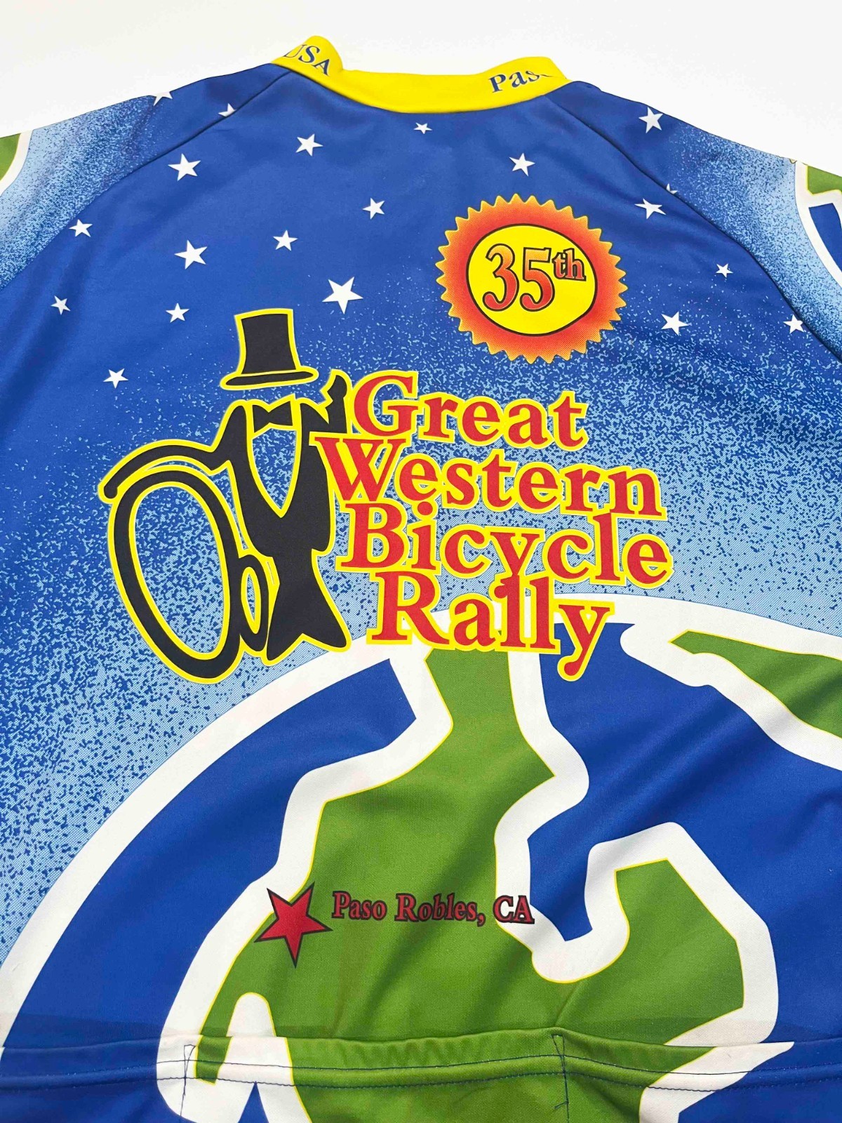Voler 35th Great Western Bicycle Rally Full Zip Cycling Jersey Bike Shirt L USA