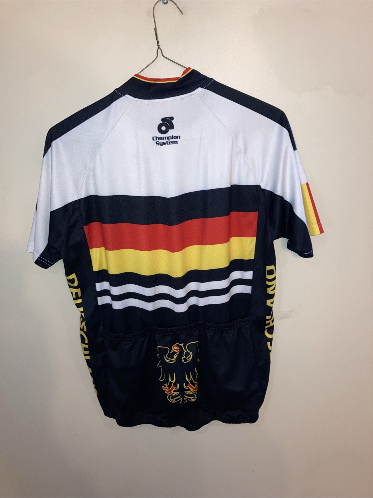 CHAMPION SYSTEM GERMANY CYCLING BICYCLE RIDING 3/4 ZIP JERSEY MENS XL.