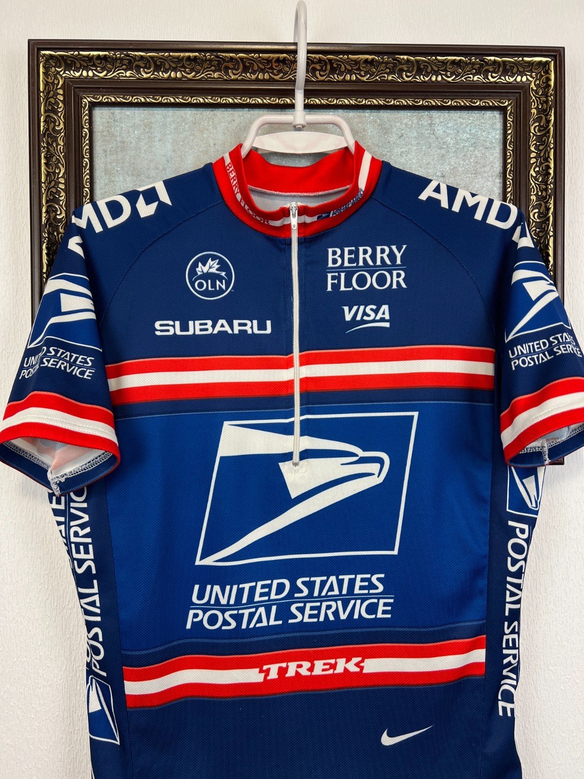 Nike United States Postal Service USPS Cycling Biking Jersey Shirt Trikot Size S