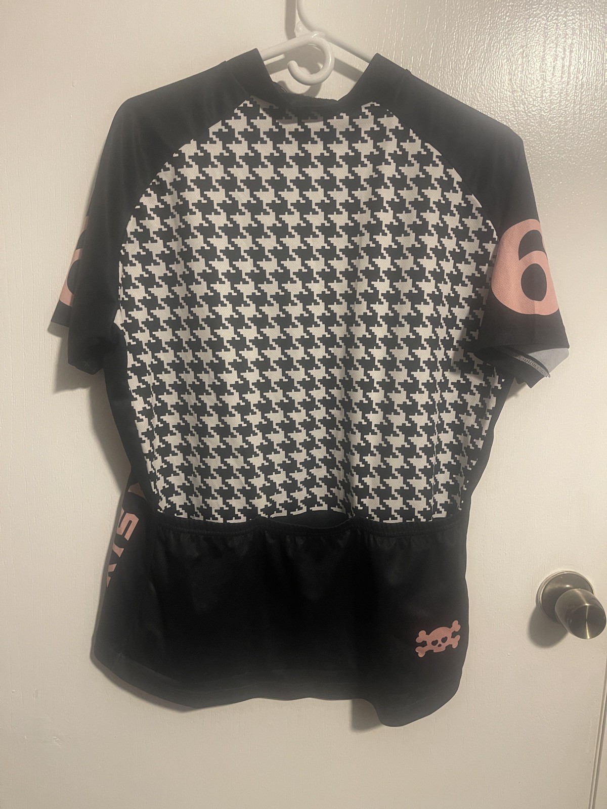 Twin Six Women’s Cycling Jersey Black/White Pink Accents Sz 2XL