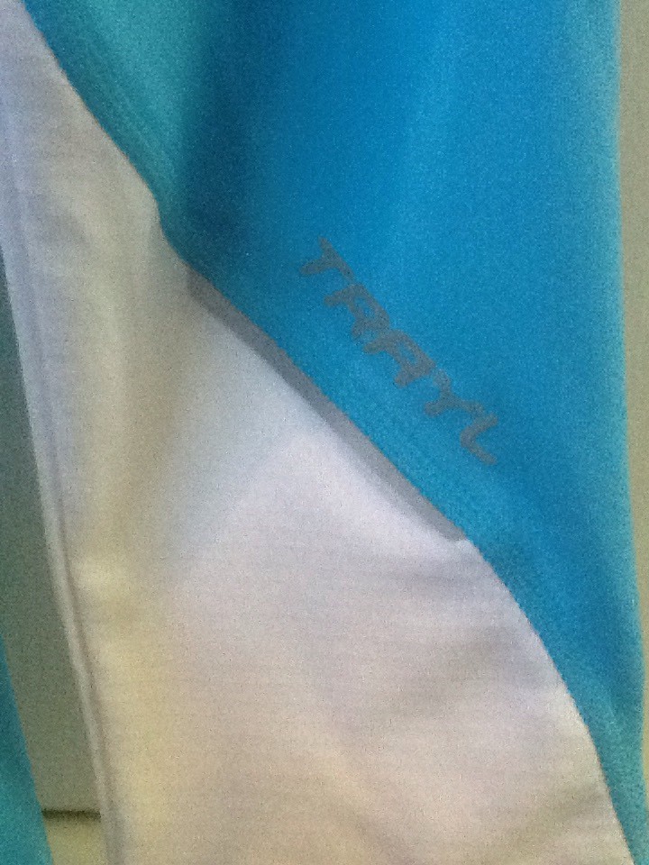 NWT Trayl Womens Cycling Long Sleeve Ryde Jersey Shirt sz L light blue UPF 30