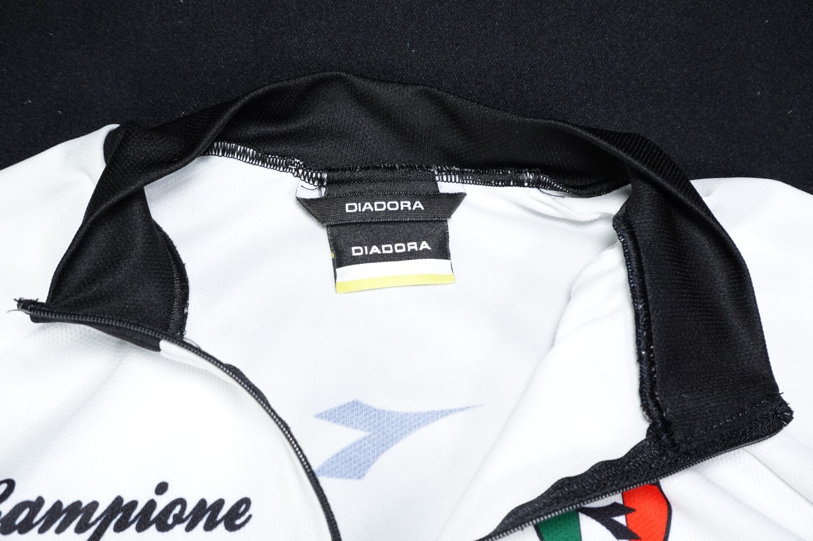 Diadora Campione Italy Half Zip Crew Neck Cycline Shirt Italy Men’s XXL Stripes