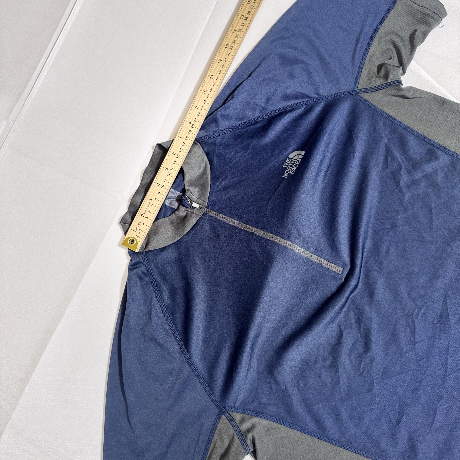 The North Face Cycling Jersey, Logo, Zipper Pocket, Blue, Male, Large