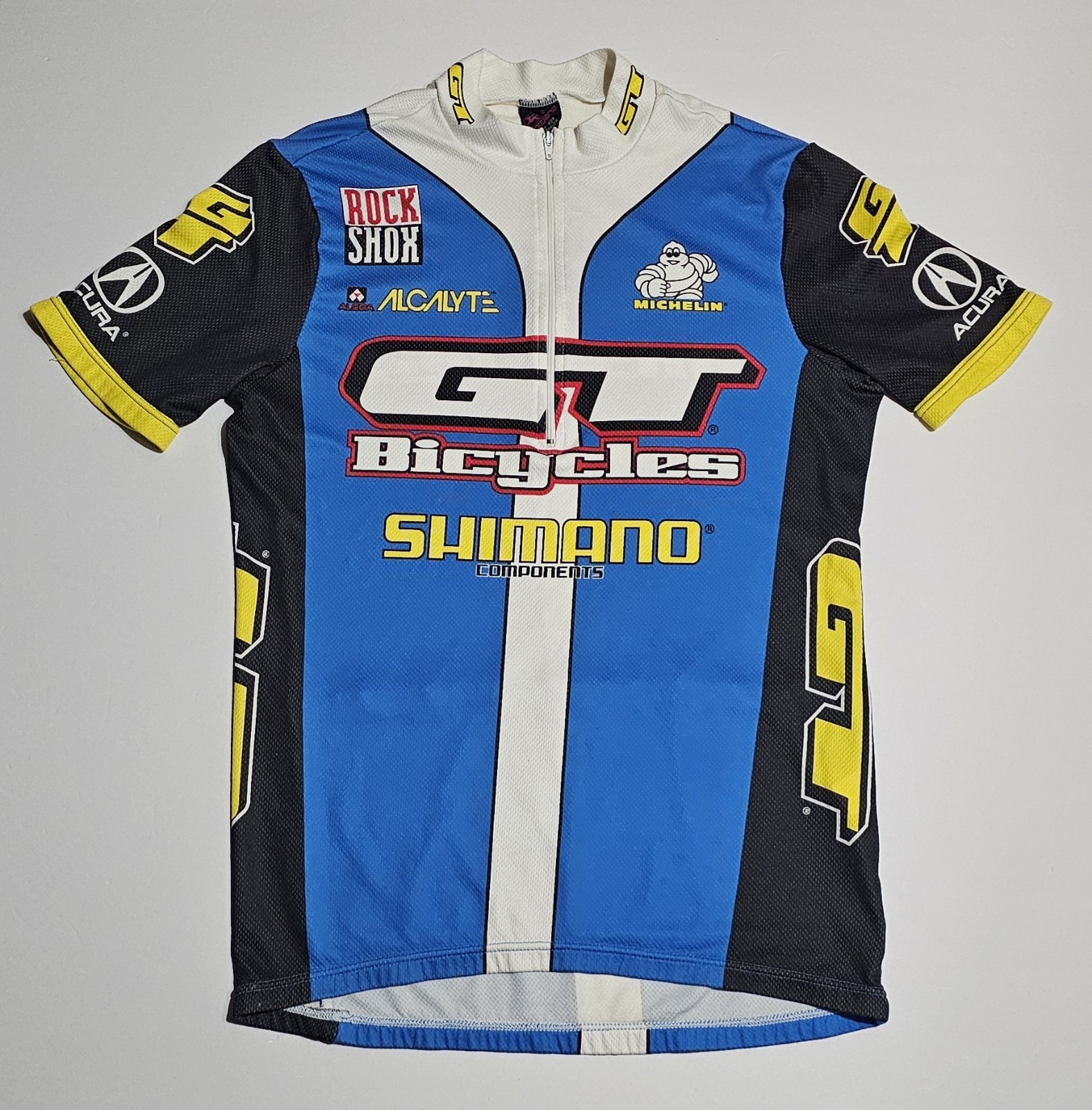 Vintage GT Bicycles Shimano De Marchi Jersey RockShox Michelin 1/4 zip