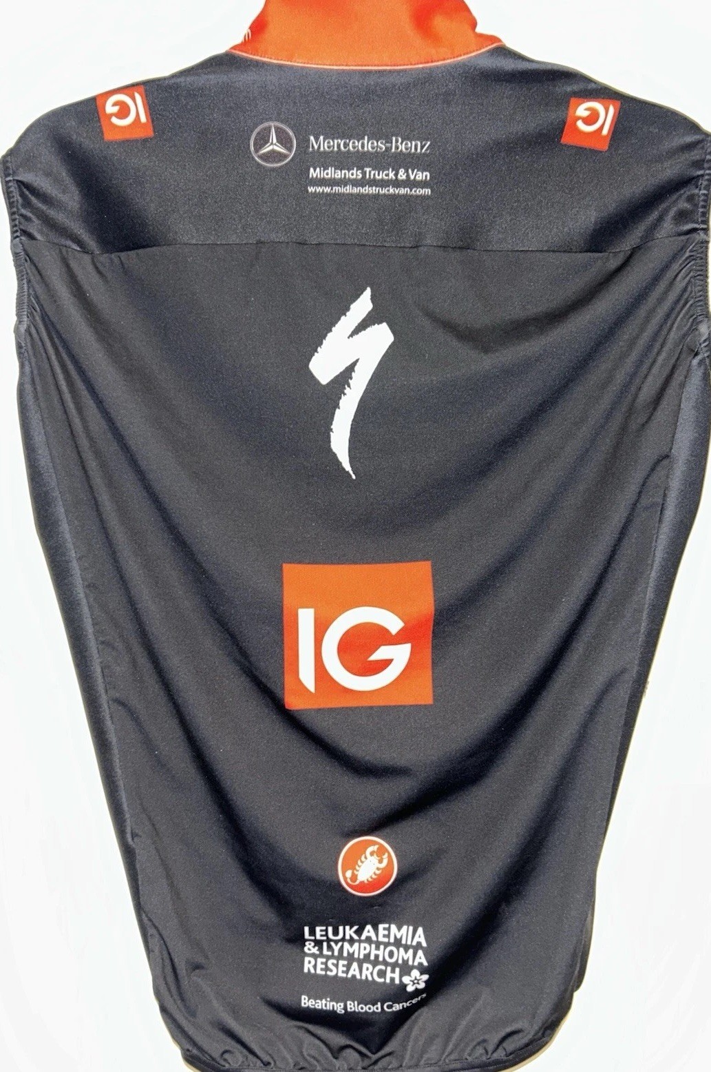Castelli Cycling Vest Gilet Men’s M Black Red Full Zip IG Sigma Sport Windproof