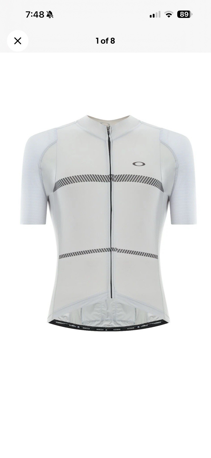 🍋 NWT – OAKLEY Jawbreaker Premium Road Cycling Jersey Stone Grey | SIZE: M 🍋