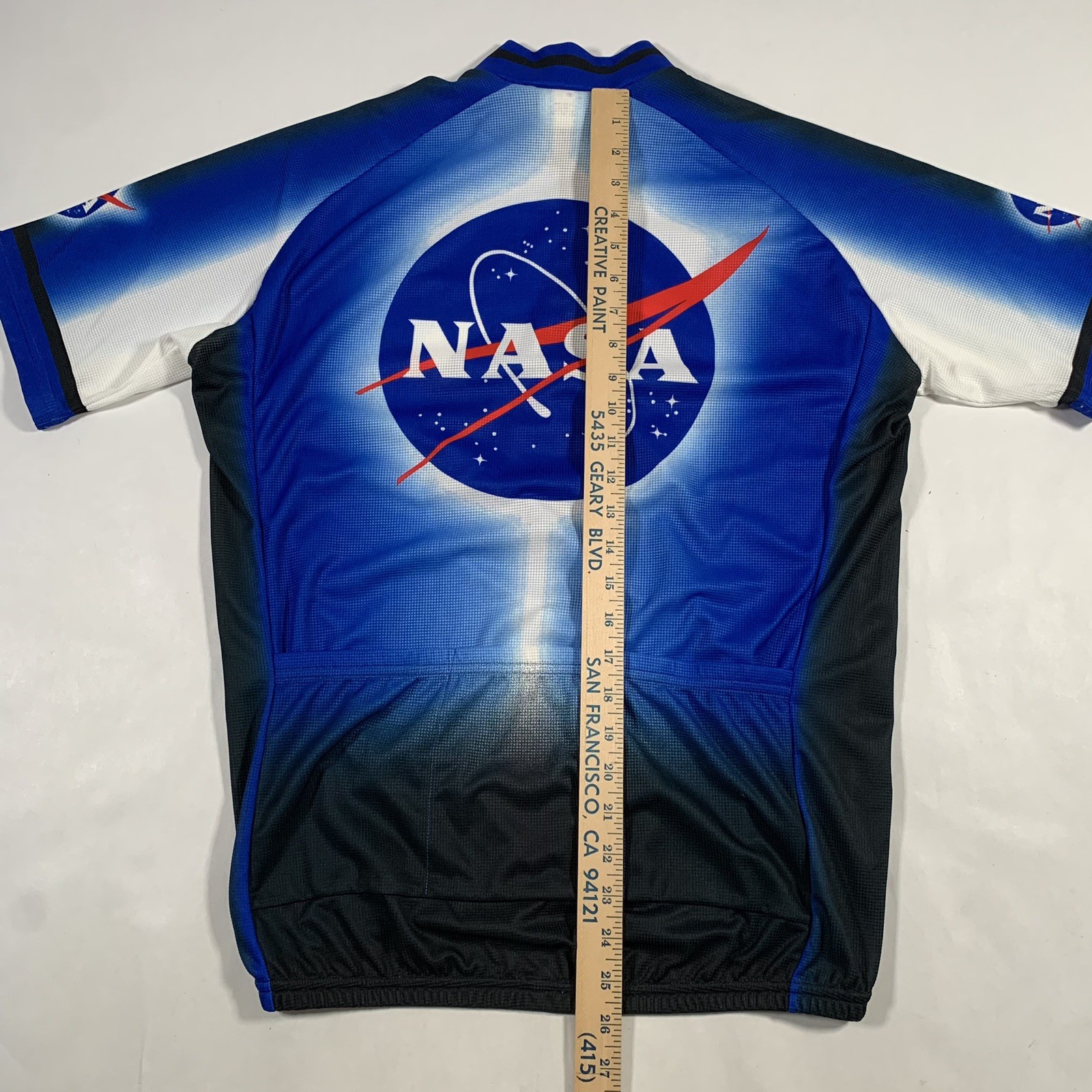 NASA Squadra Cycling Jersey Mens XL X-Large Blue Space Cyclist Bike Active USA