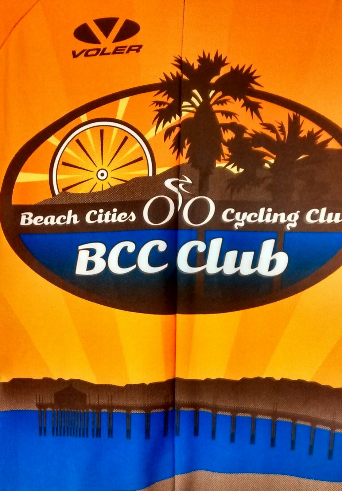 Voler Grover Beach Cities Cycling Club Team Cyclist Jersey Mens Long Sleeve USA