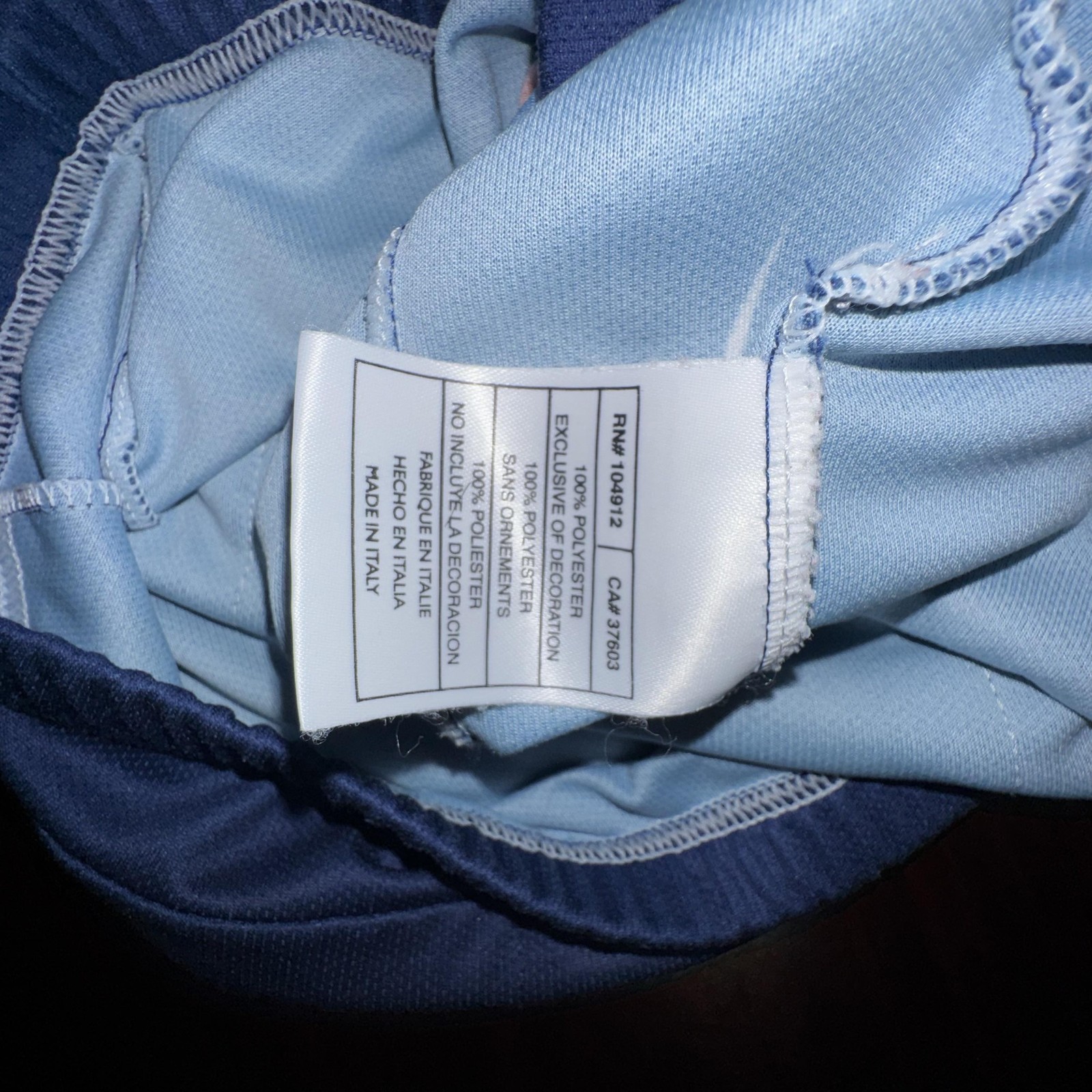 Nike USPS Trek Team Cycling Jersey Mens Large 1/4 Zip Blue Made In Italy