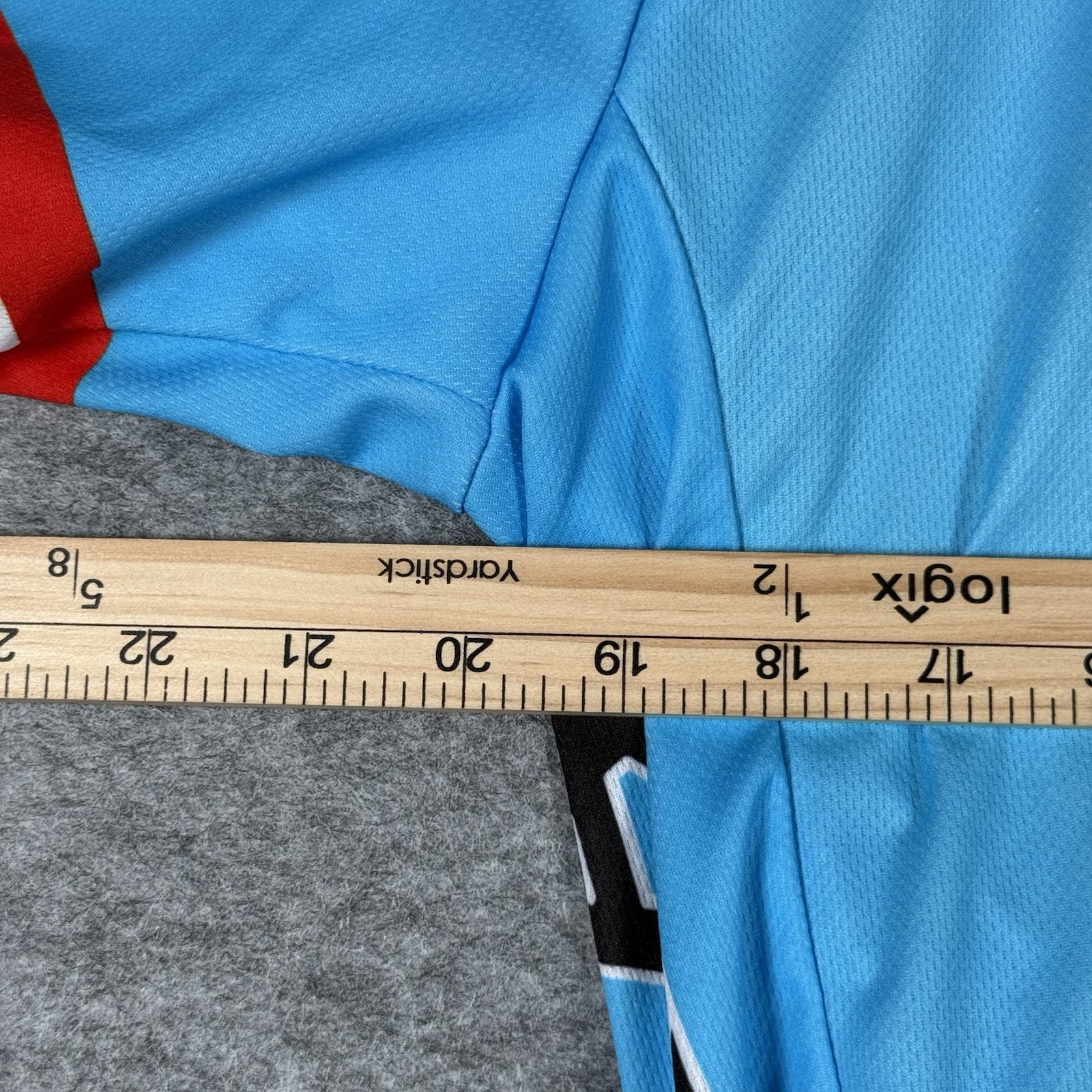 Italy Flag Shirt Large Blue All Over Print 3/4 Zip Cycling Back Pockets Bicycle