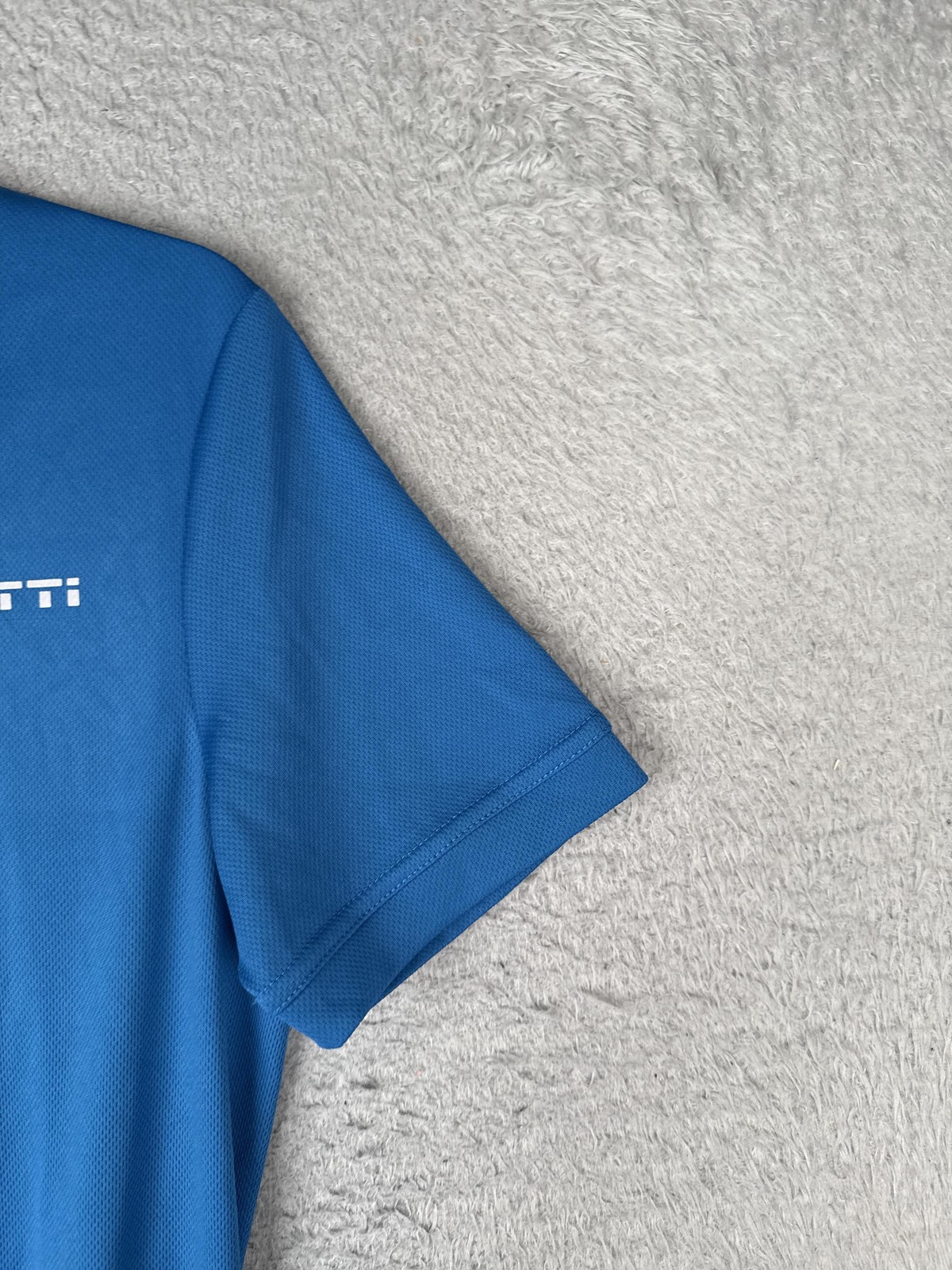 Spotti Cycling Jersey Mens Medium Blue 1/4 Zip Short Sleeve Pockets Bike Top