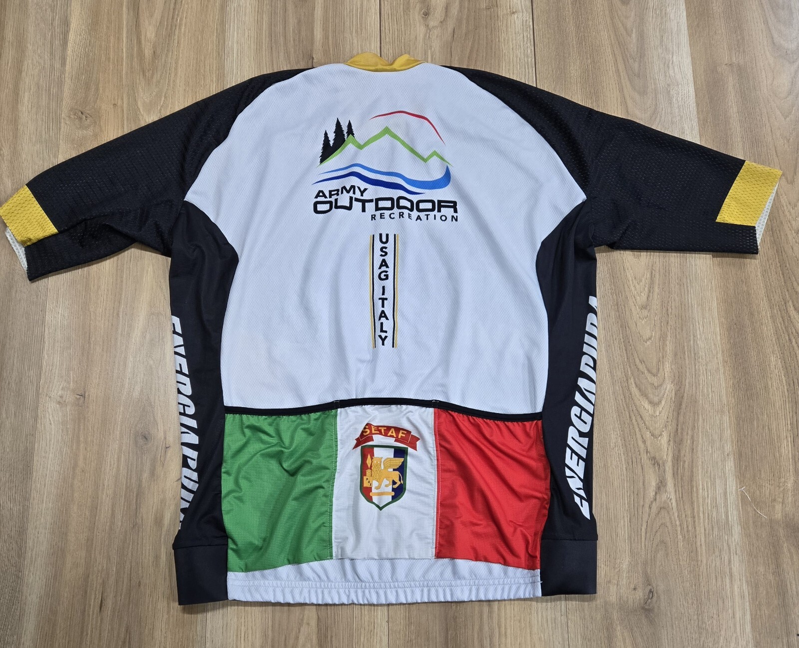 Energiapura Cycling Jersey Mens Sz XXL, “Army Outdoor Recreation”, Full Zipper