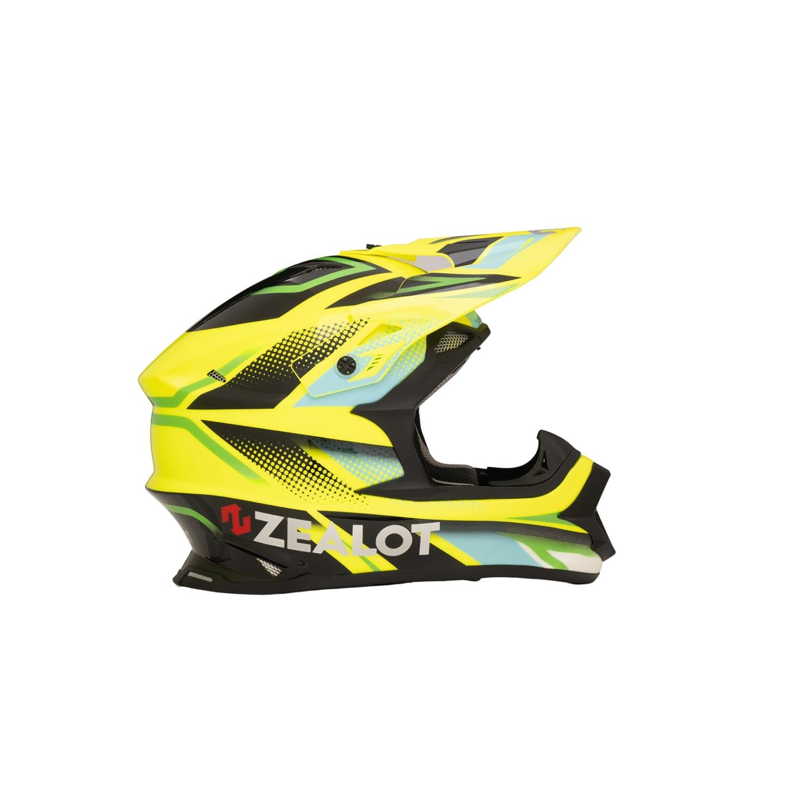 ZEALOT Mud Jumper 2 Off-Road Helmet Off-Road Graphic Flow Yellow/Black Green XXL