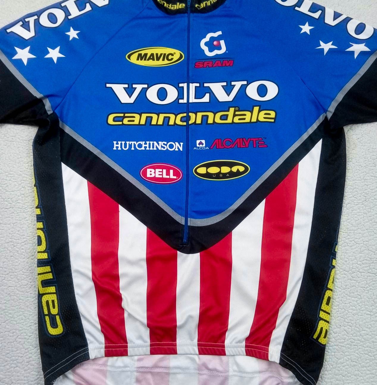 RARE VTG 1999 VOLVO Cannondale Brian Lopes US Nat’l Champ Cycling Jersey Size L