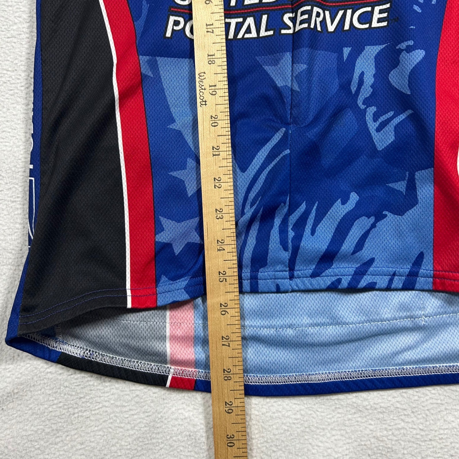 Vintage Pearl Izumi USPS Trek Cycling Jersey Mens XL Blue Yahoo Team 1/4 Y2K