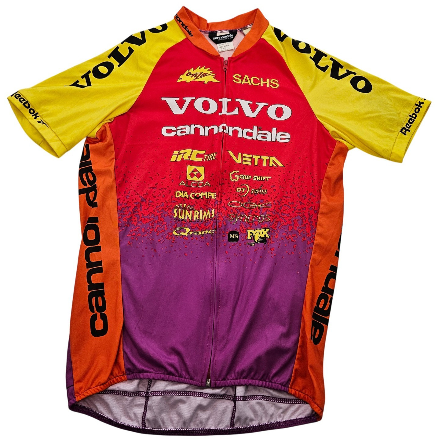 Vintage Cannondale MTB Jersey Size Large Made In USA Fox Volvo Dia-compe OGK