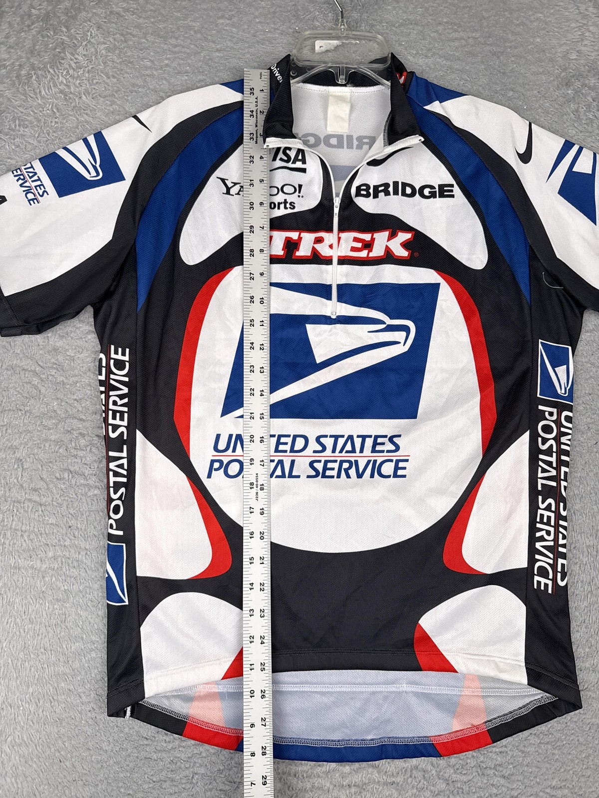 Nike Cycling Jersey Mens Extra Large USPS Trek Team 1/4 Zip Pockets Road Bike