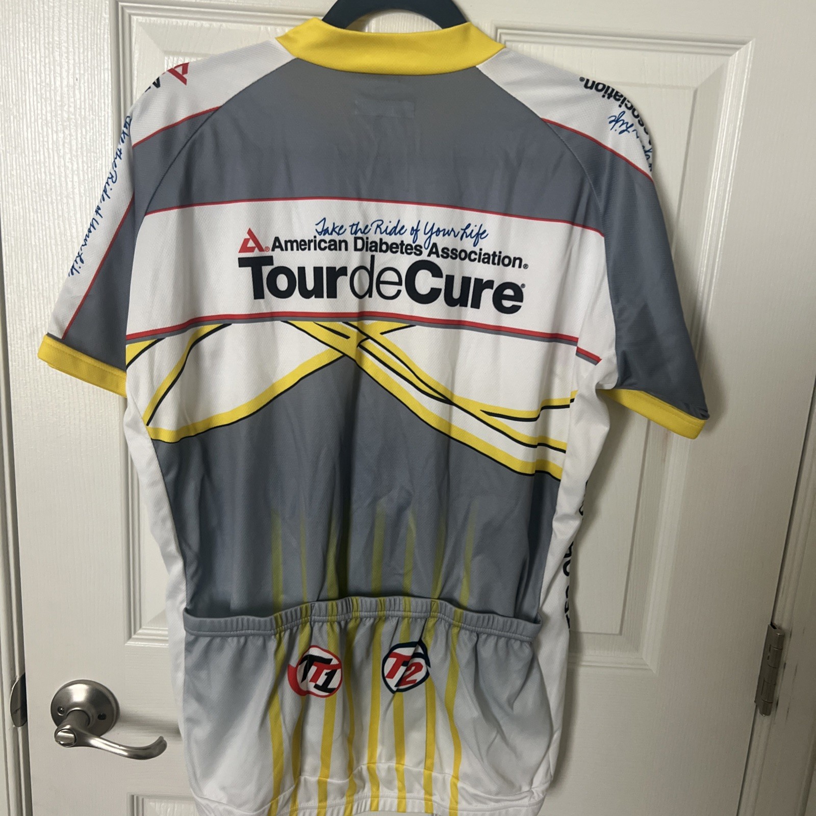 Primal Cycling Jersey Mens XL 3/4 Zip Pockets American Diabetes Association