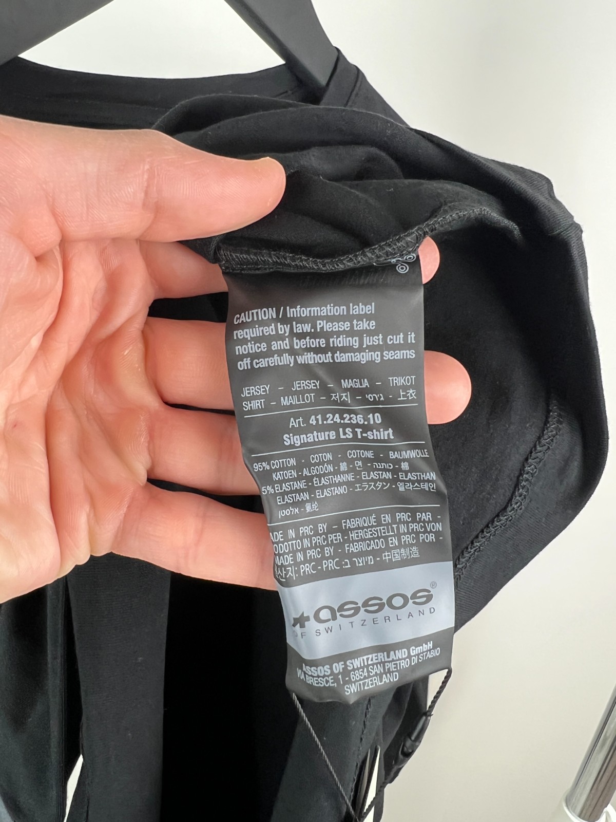 NWT ASSOS SIGNATURE LS Jersey T-Shirt EVO Black Size XL