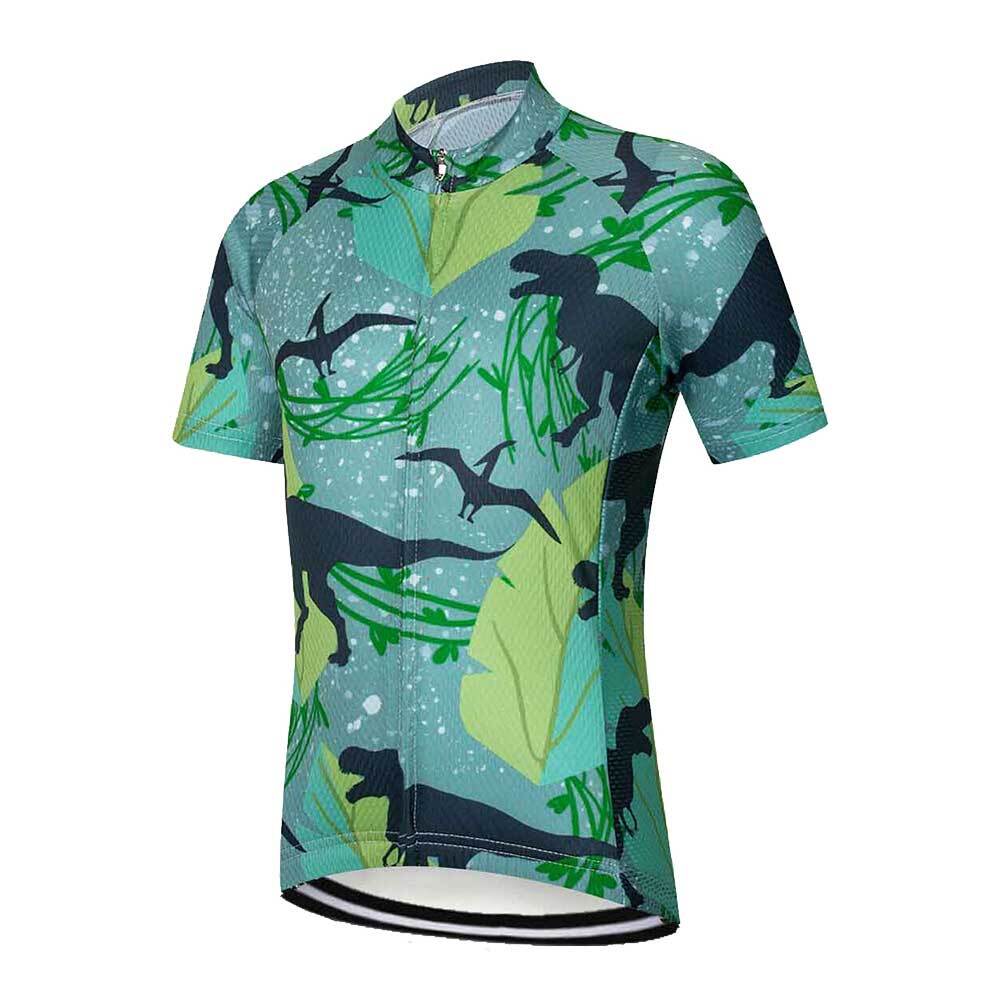 Kids Cycling Jersey Full Zip Girls Boys Short Sleeve Bike Bicycle Jersey Top