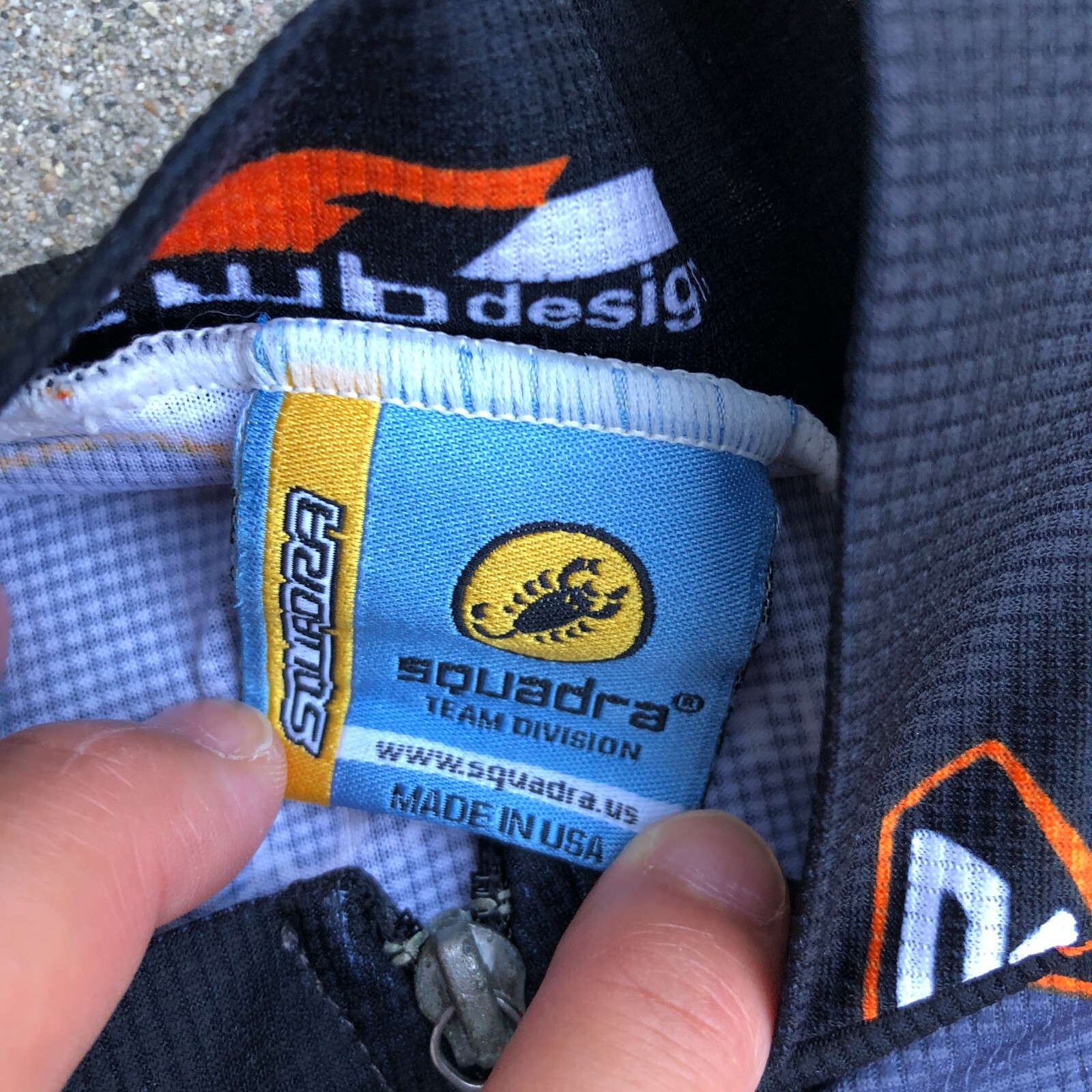 SQUADRA TGI Hazard’s Patagonia Full Zip Cycling Jersey SMALL Men’s Grey Bike