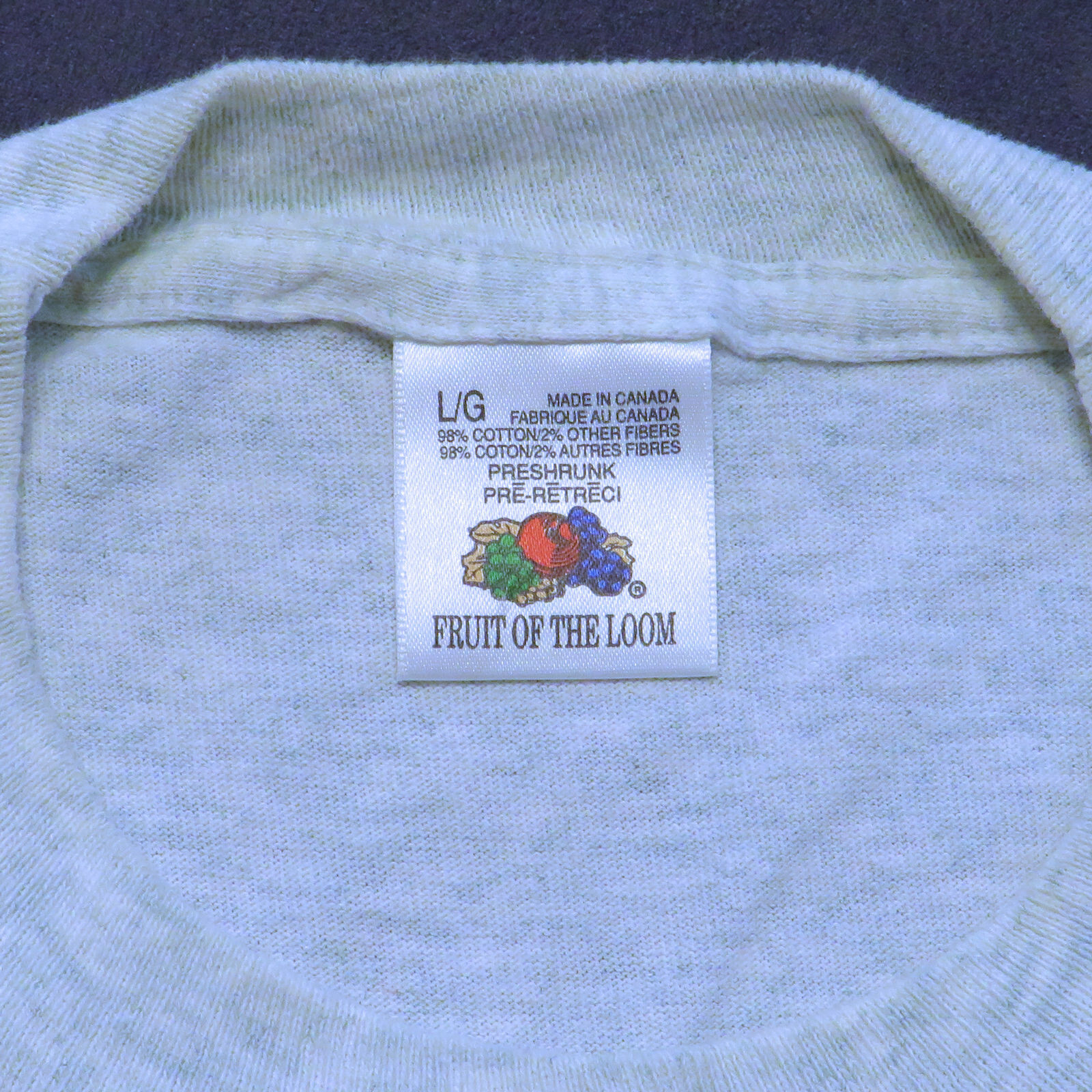 1980s Louis Garneau Biking Single Stitch T-Shirt Tee Size Large Gray Finger Up