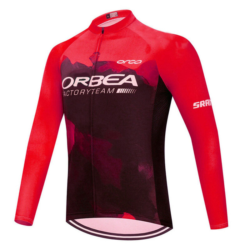 New Cycling Long Sleeve Jersey Men Team Bike Shirt Autumn Outdoor Sports Uniform