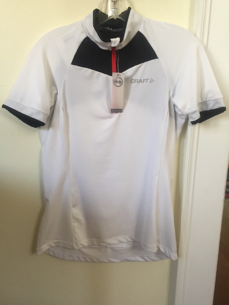 New Women’s Craft Active Bike Classic Jersey Short Sleeve Size Medium White